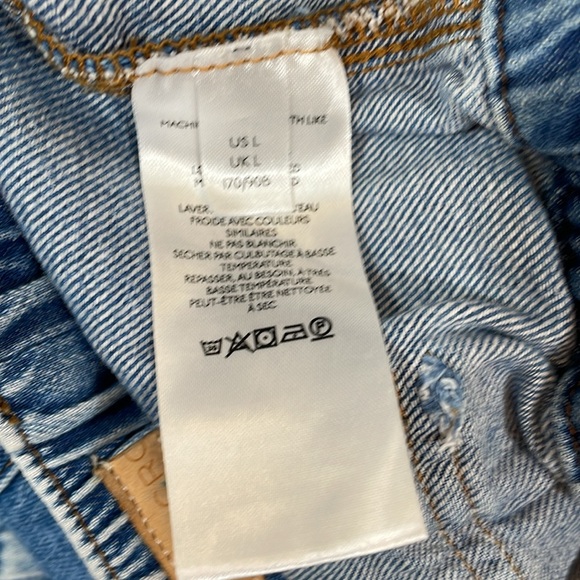 Pilcro Ultra High Rise Relaxed Pull On Jeans Size L Soft Elastic Waist EUC - Picture 13 of 16